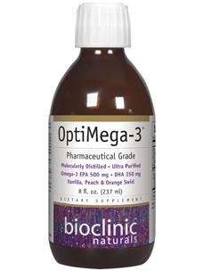 OptiMega 3 van/peach/Orange 237 ml Bioclinic Naturals